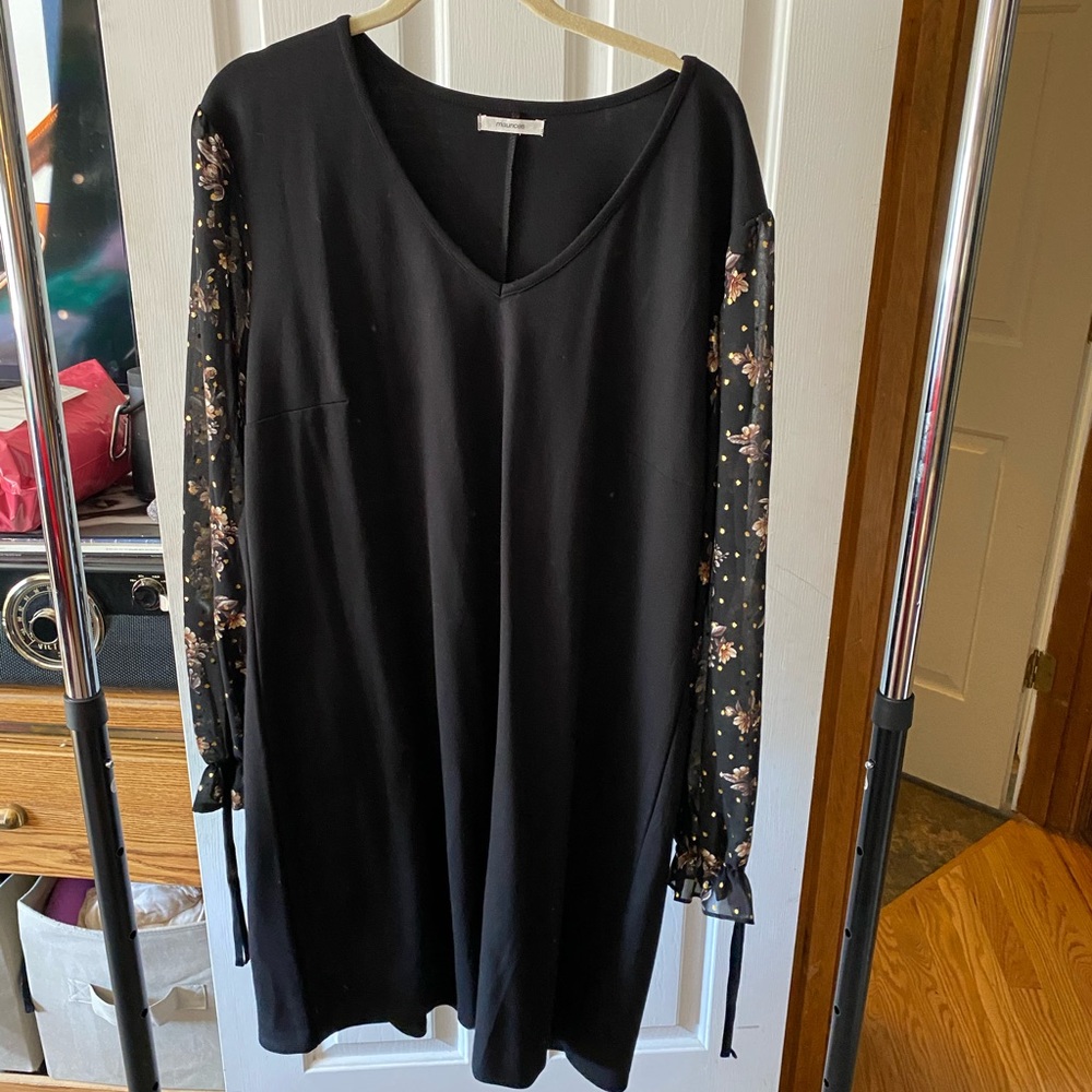 Sheer sleeve mini dress